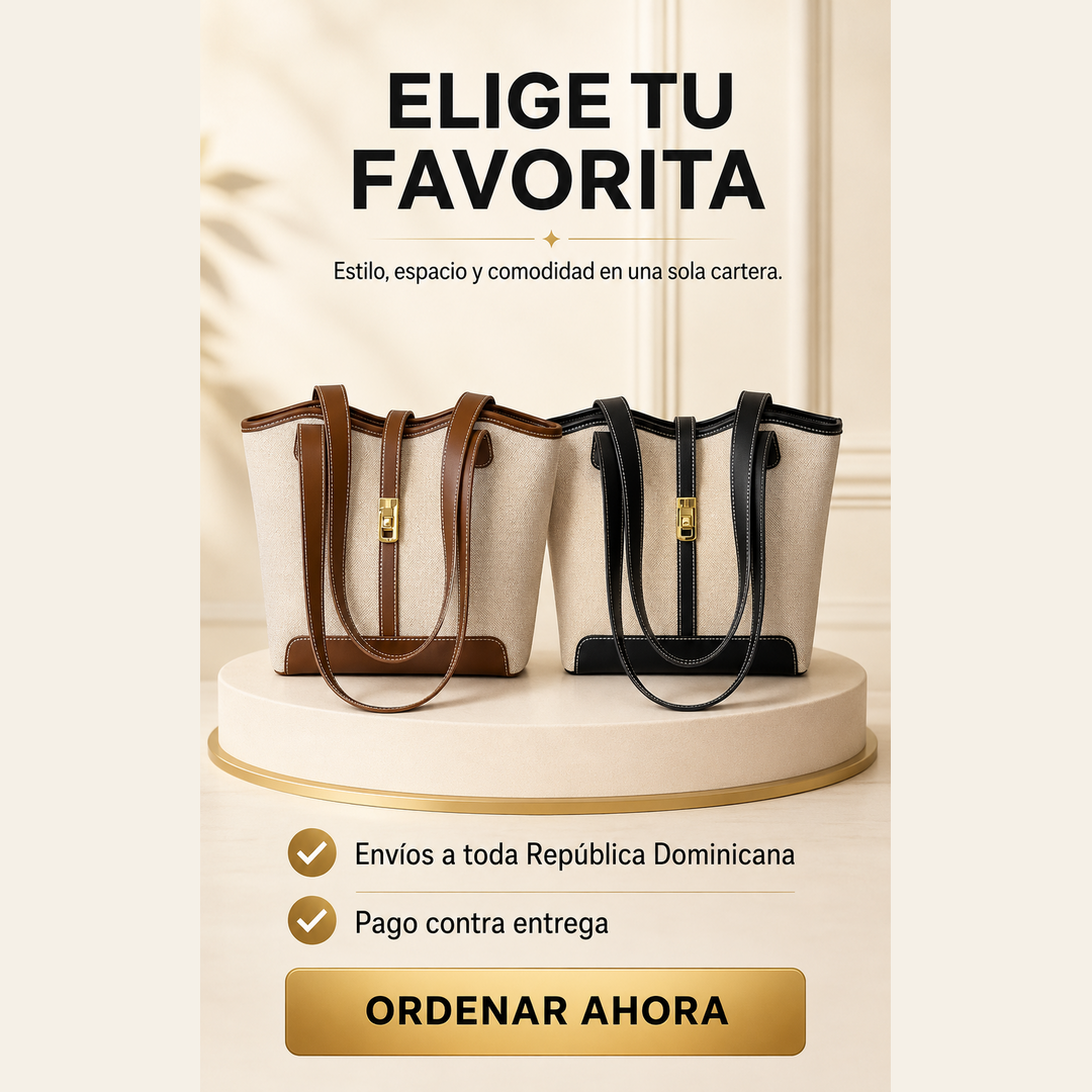Bolso Tote para Mujer en Cuero PU Impermeable con Cremallera