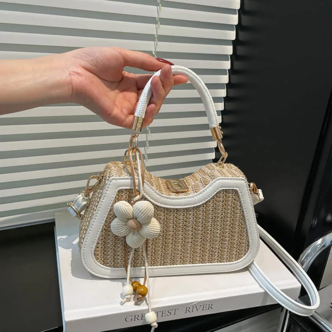 Bolso tejido, Elegante y casual, cremallera de poliester