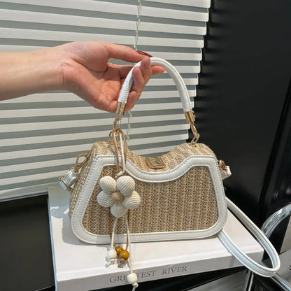 Bolso tejido, Elegante y casual, cremallera de poliester